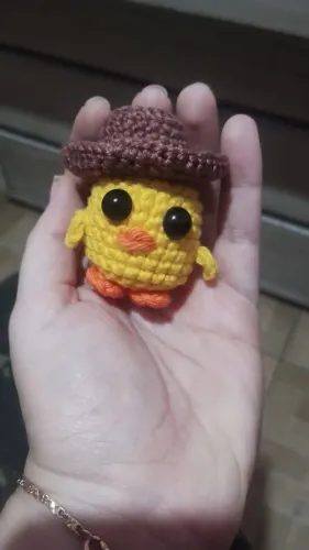 Boneco crochê amigurime pintinho