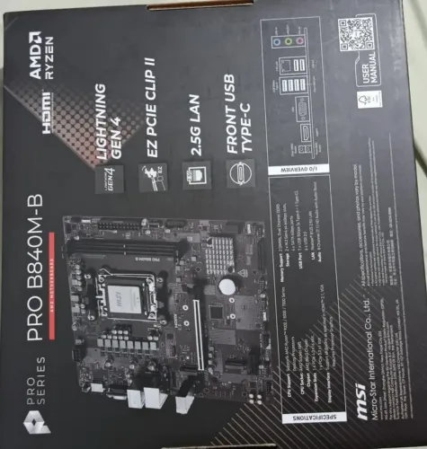 Placa mãe MSI Pro B840M-B AMD