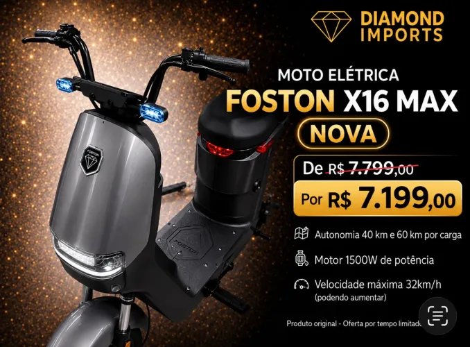 Moto elétrica Foston x13Fx Max (NOVA)