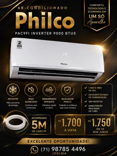 Ar condicionado Philco 9000 btus 1.400,00