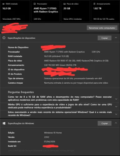Computador gamer AMD