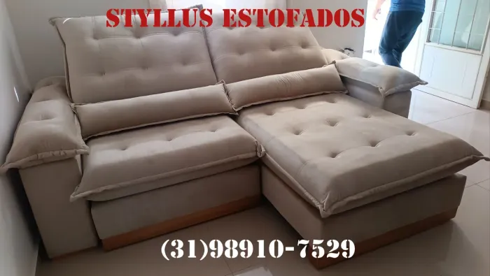 Sofá retrátil com molas ensacadas 