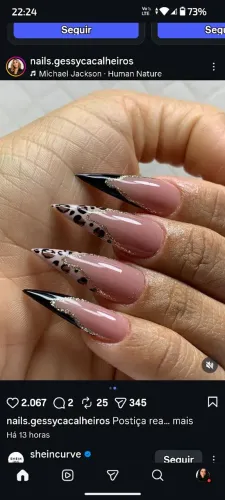 Unhas em molde F1 e soft gel 