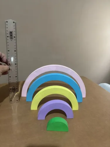 Enfeite de mesa de festa - Tema Arco-íris