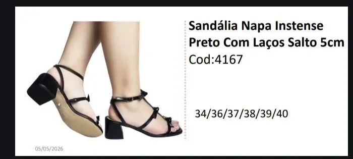 Sandália a pronta entrega