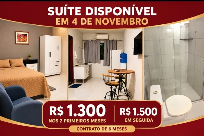 Kitnet tipo loft disponível para entrada em 04/11