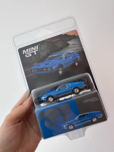 Mini GT 1138 Ford Mustang Mach 1 Grabber Blue