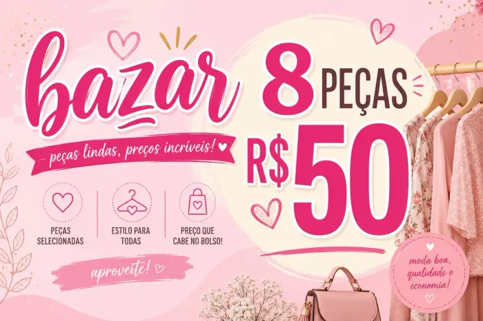 8 Peças por R$50