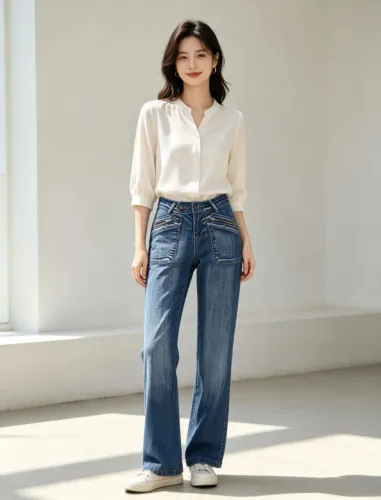Calça Jeans Clock House Cós Baixo tamanho Único