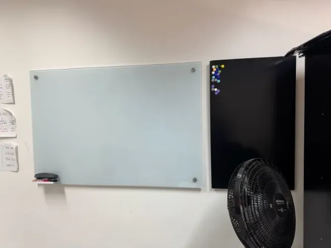 Quadro branco de vidro para escritório