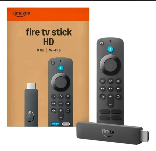 Fire Tv Stick Hd Amazon 8gb Wi-fi 6 Com Controle Alexa Voice Preto De Voz