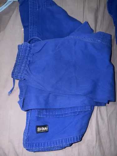 Kimono Judo azul tamanho M4 sem faixa