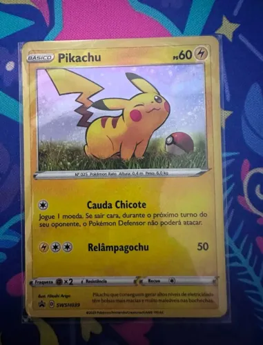 Carta Pikachu Foil Espada Escudo Promos
