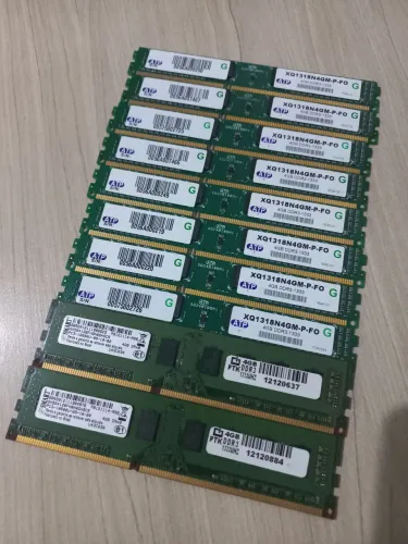 Lote 10 memória RAM DDR3 4GB para desktops