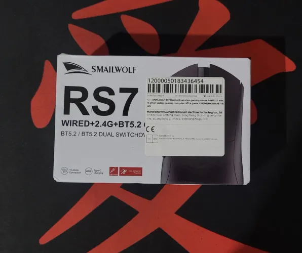 Mouse Gamer Smailwolf RS7 Preto - PAW3311 (até 20.000 DPI) - Novo Na Caixa