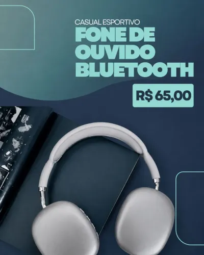 Fone de ouvido bluetooth casual esporte