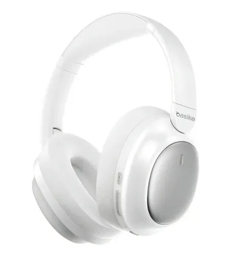 Fone de Ouvido Sem Fio Bluetooth led Cor Branco Basike Ba-Fon144