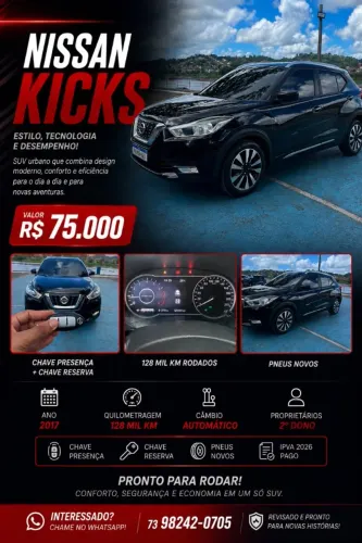 Nissan Kicks SL 1.6 16V Flexstar 5P Aut. 2017