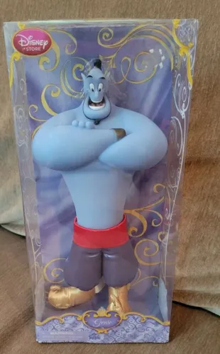 BONECO GÊNIO DA LAMPADA ALADIM JASMINE PRINCESA DISNEY STORE NOVO LACRADO
