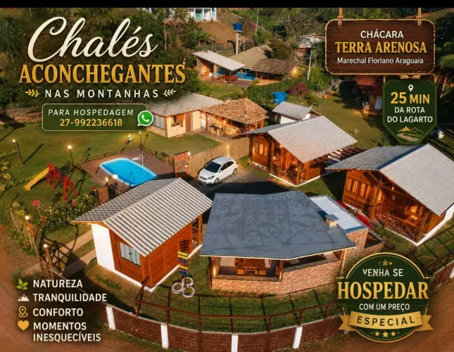 Chalés aconchegantes nas montanhas capixabas próximo Pedra azul