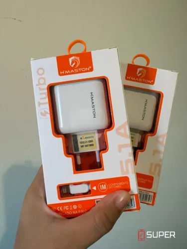 Carregador Hmaston completo 5.1 Tipo Lighting (Iphone) e Tipo C