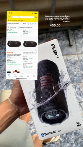 Caixa de som JBL flip7 nova 