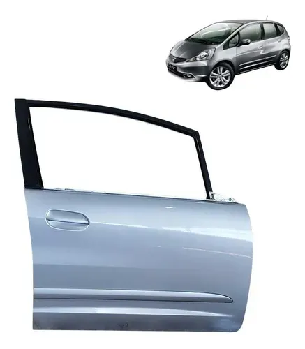 Porta Honda Fit 2009 A 2011 Dianteira Direita Dianteira Direito Prateado