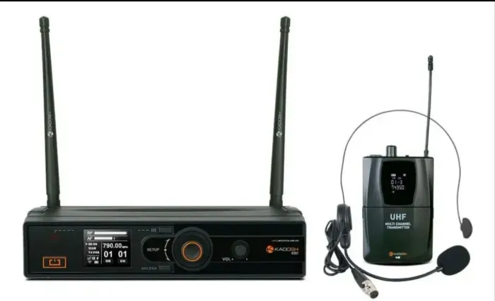 Microfone Headset kadosh sem fio de cabeça 