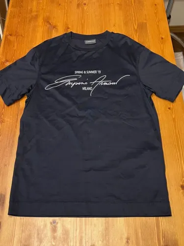 camiseta emporio armani spring summer 19 milano preta original 100% 