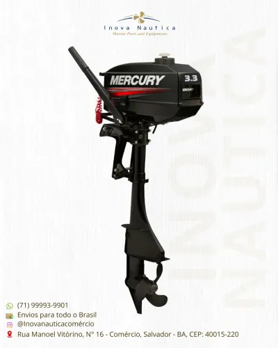 Motor de Popa Mercury 3.3HP Manual 2T 