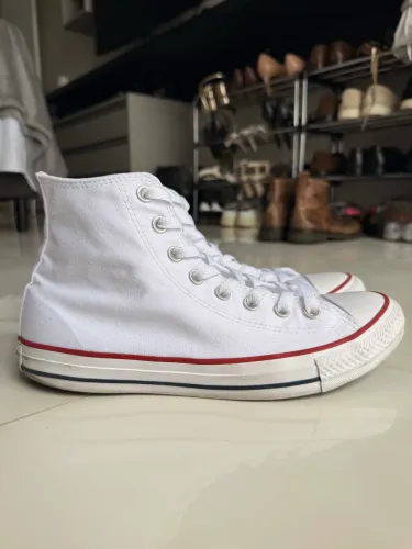 Converse Chuck Taylor All Star Cano Alto Branco