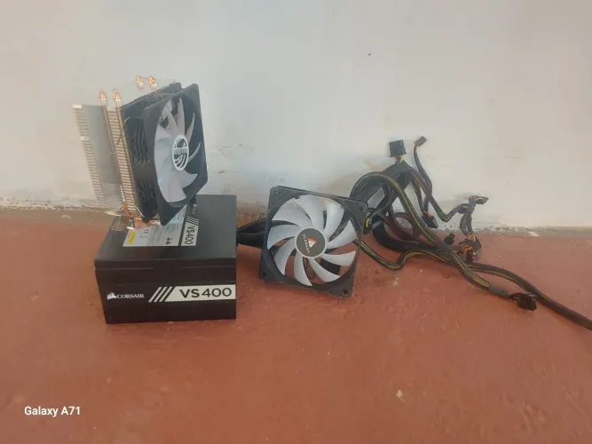 Fonte Corsair VS400 400W + Air Cooler RGB + Fan 120mm