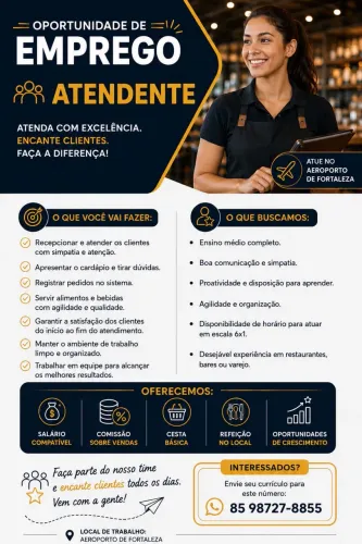 VAGA PARA ATENDENTE