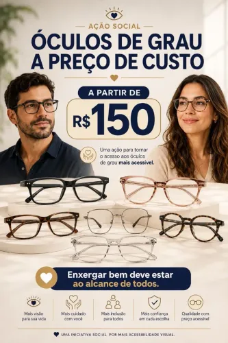 Óculos de grau preço acessível