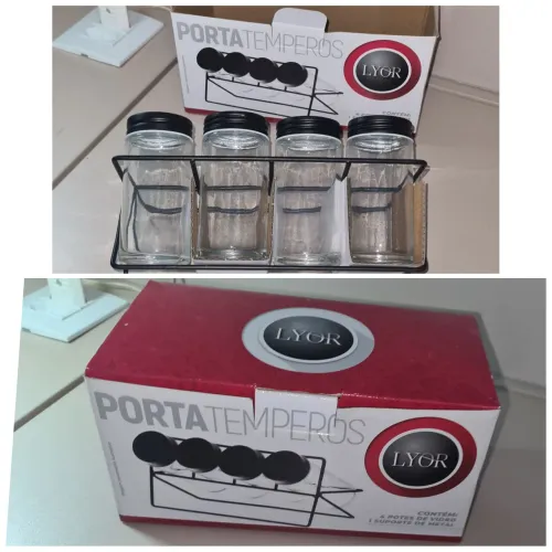 Porta Temperos Lyor com Suporte - Novo 