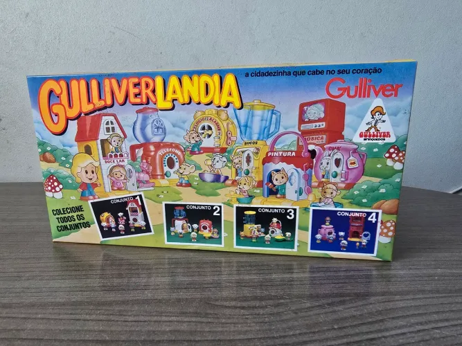 Brinquedo Antigo anos 80 Gulliverlandia Gulliver Conjunto 01 COMPLETO