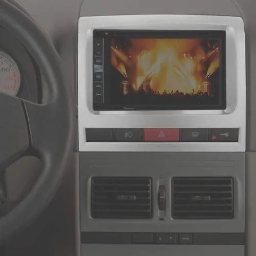 Moldura 2din Fiat Strada / Palio / Siena / Idea - Nas Cores Preta / Grafite / Prata
