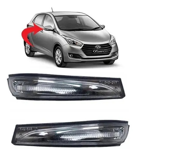 Par Pisca Seta Retrovisor Hyundai HB20 2012 2013 a 2016 2017