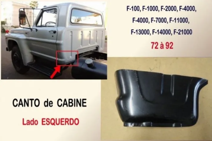 Canto Cabine F-100, F-1000 72 à 92 Esquerdo