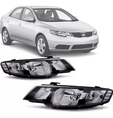 Par Farol Mascara Negra Kia Cerato 2009 2010 2011 2012
