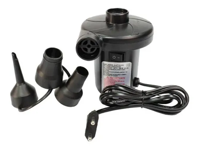 Inflador Elétrico Bomba Ar Colchão Piscina 127v 3 Bicos
