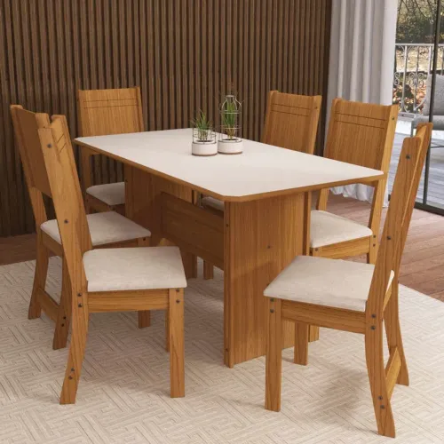 Mesa de jantar evora tris 6 lugares
