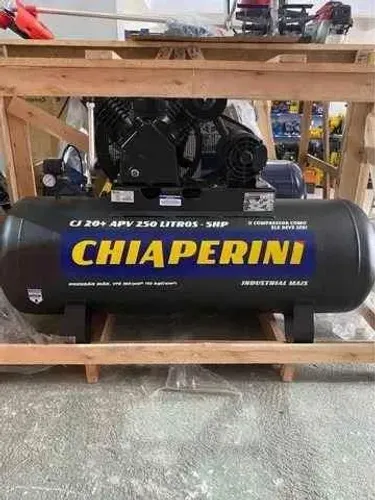 Compressor de Ar 250L Industrial TrifásicoIP21 20+APV 5HP 175 Libras - Chiaperini (Novo)