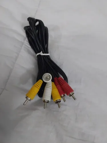 Cabo AV RCA Áudio e Vídeo 3 vias