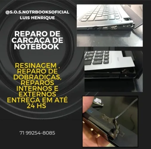 Reparo de carcaça de notebook