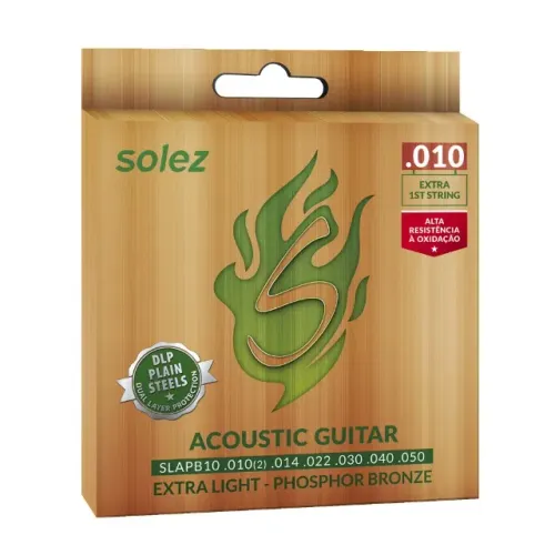 Encordoamento Solez P/ Violão Aço Slapb10 0.10/0.50 - EC0346