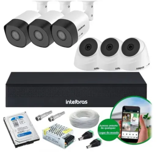 Câmeras de segurança INTELBRAS instalado.