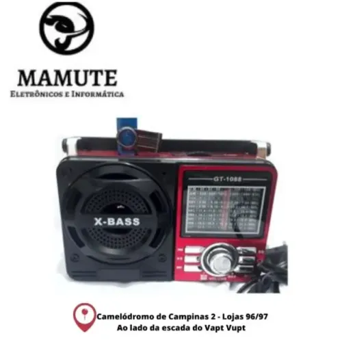 Radio Vintage 1088 Retrô Entrada Usb Sd Analógico