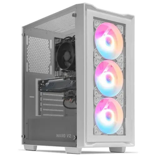 Computador PC Gamer BRANCO Intel i7, RX 580 8GB, 16GB RAM, SSD 480GB, Fonte 500W 80 PLUS
