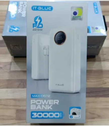 Carregador Portátil Power Bank 30000mah Turbo 22.5w It-blue MAX-0572